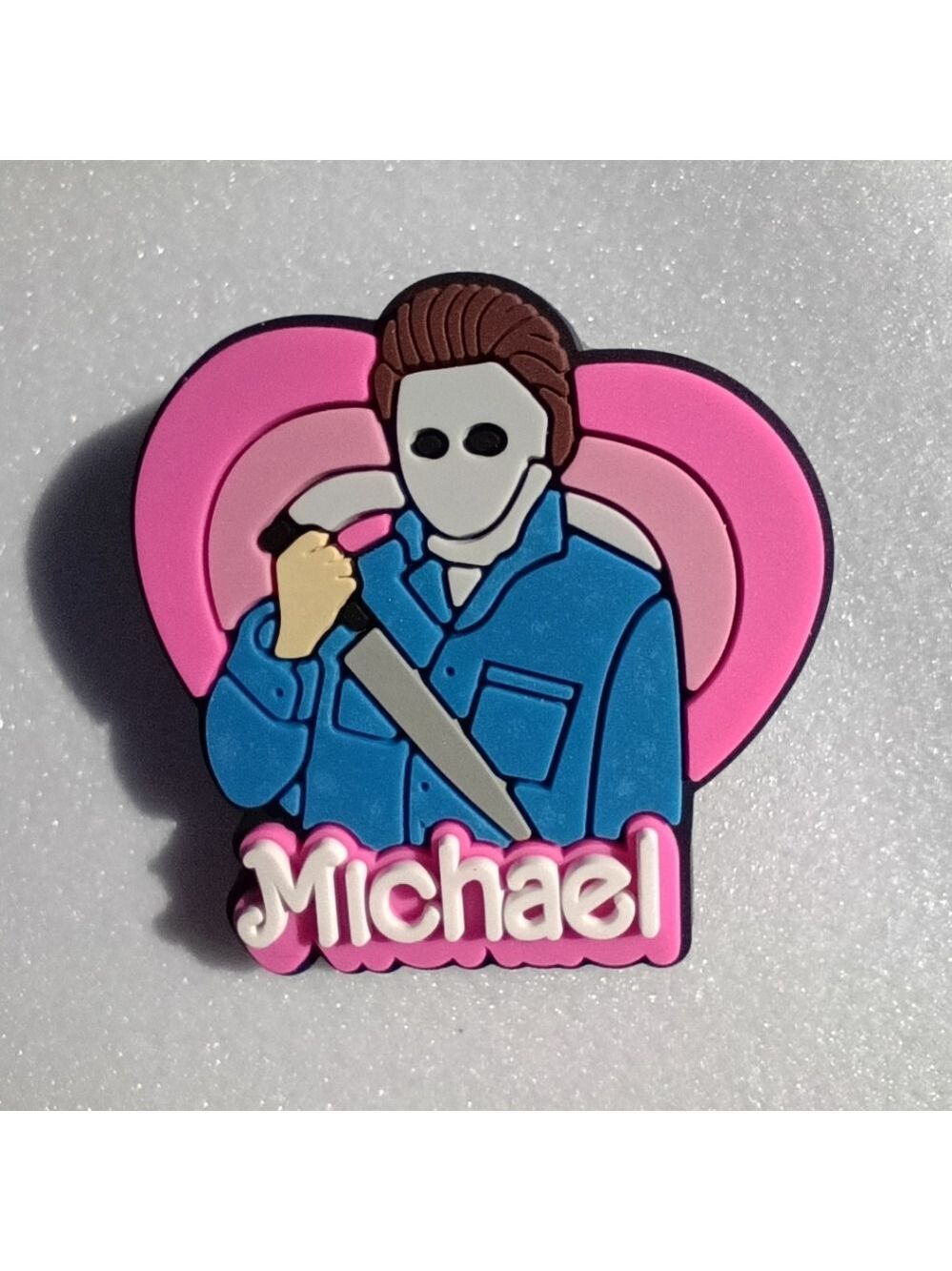 5/$5 Michael Myers Horror Heart Croc Shoe Charm Jibbitz